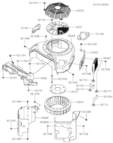 Fxt00v-Bs42 Cooling Equipment Diagram and Parts List for FXT00V-BS42  Cub Cadet Lawn Tractor